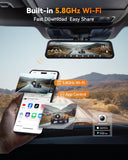 WOLFBOX G900TriPro Bumper Version 3 Channel Rearview Mirror