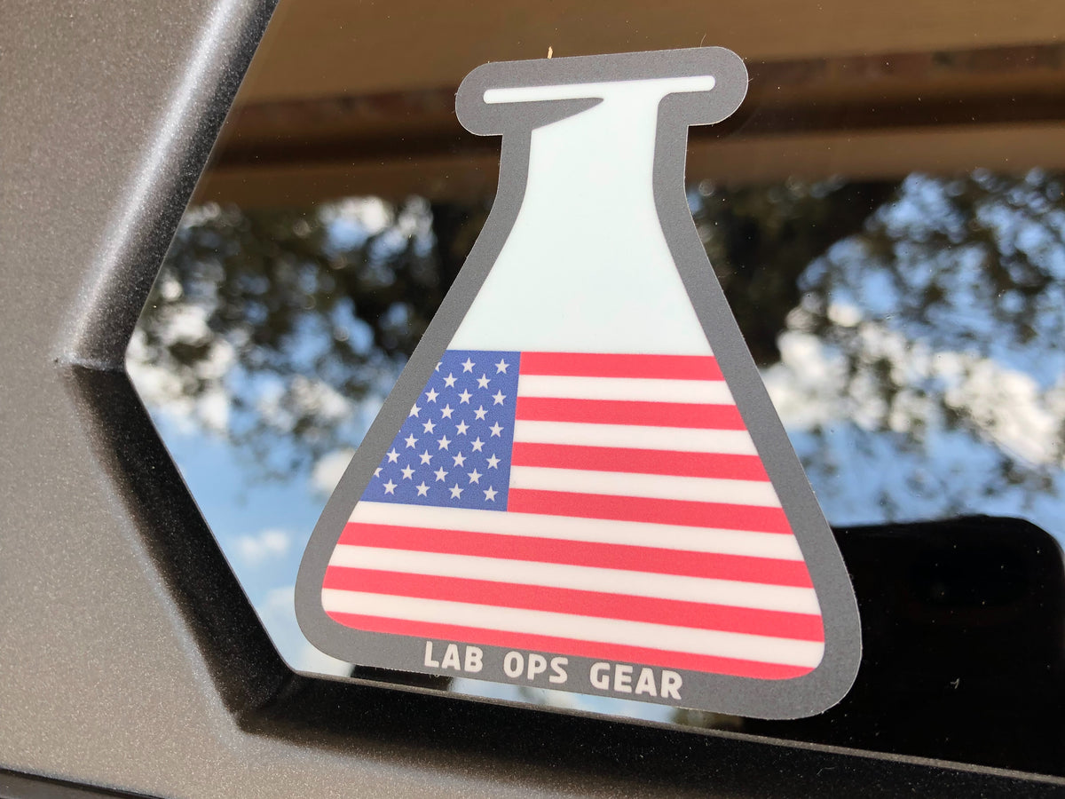 Flag Flask Sticker – LabOps Gear